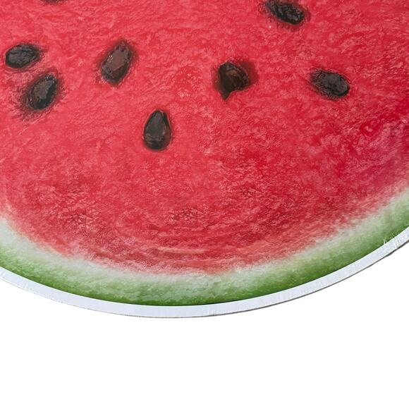 New Thick Round Summer WATERMELON Slice Placemats W/ Cork Backing 15in Set of 4 - Picture 6 of 9